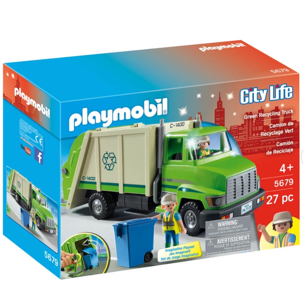 Playmobil Green Recycling Truck Playset